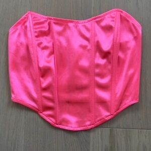 Corset Tube Top Bright Pink Small
